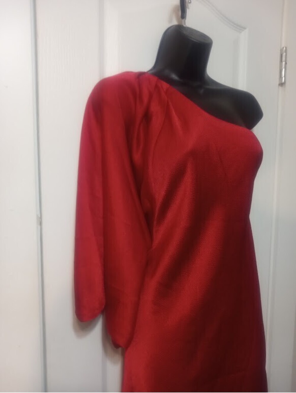 Red One‑Shoulder Dress — Alyn Paige, Size 11/12